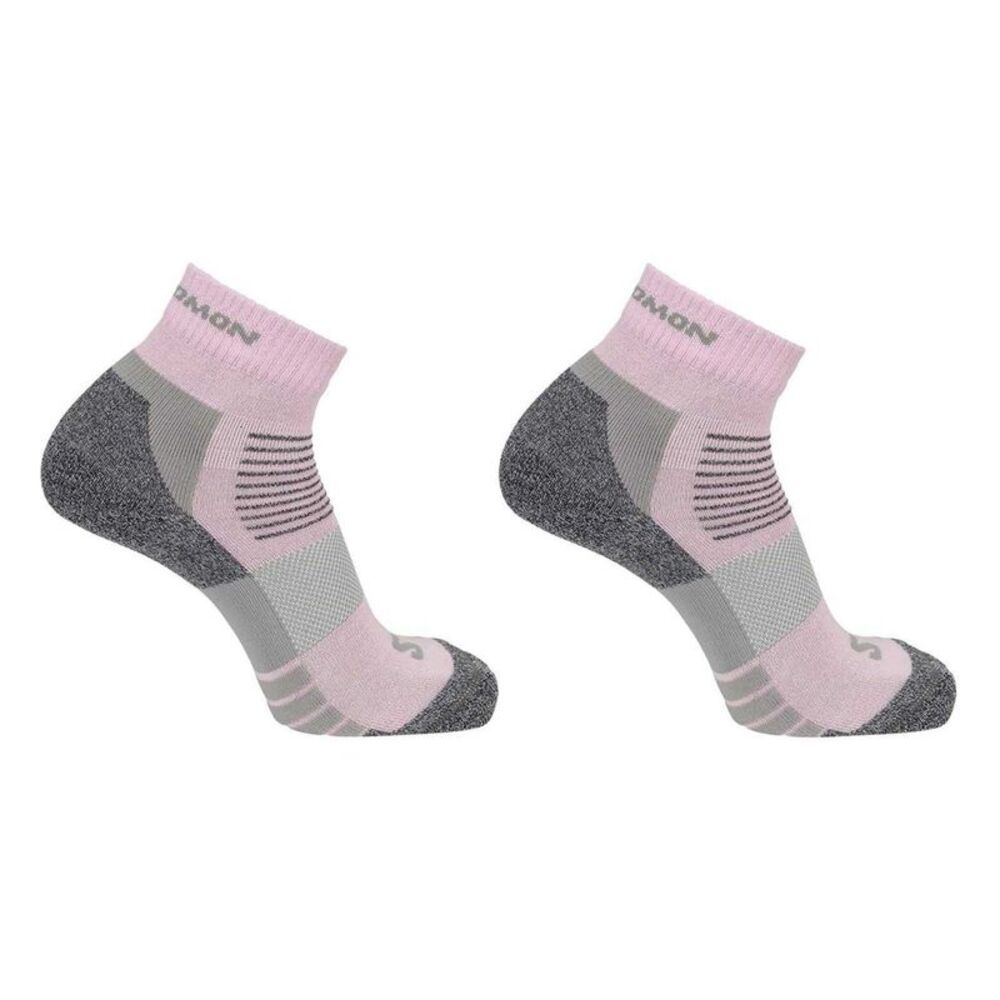 Salomon Mens Merino Wool Ankle Socks (Pack of 2) / Lilac/Gray